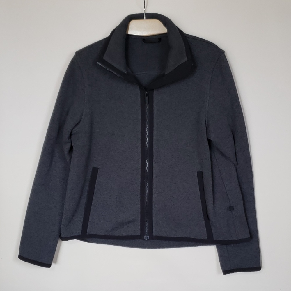 Lululemon Its Fleecing Cold Gray Full Zip Collar Warm Jacket Womens Size 8